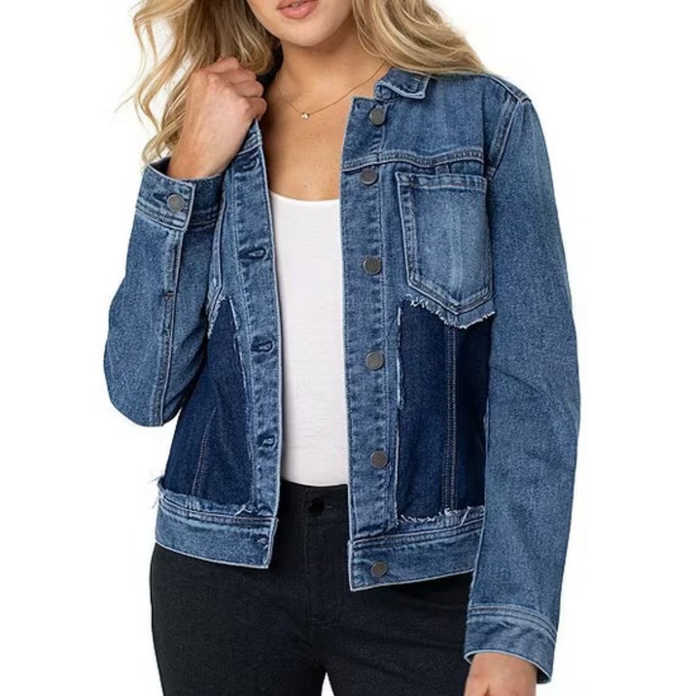 Liverpool Two-Tone Blue Denim Jean Jacket